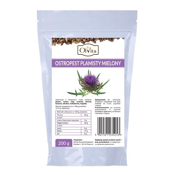 Ostropest plamisty mielony 200 g Olvita cena €1,88