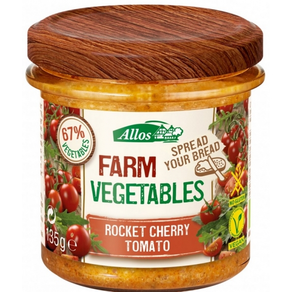 Pasta warzywna z pomidorami cherry i rucolą 135 g BIO Allos cena 11,05zł