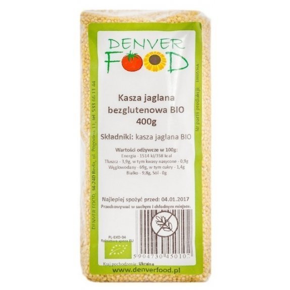 Kasza jaglana bezglutenowa 1000 g Denver Food cena 11,29zł