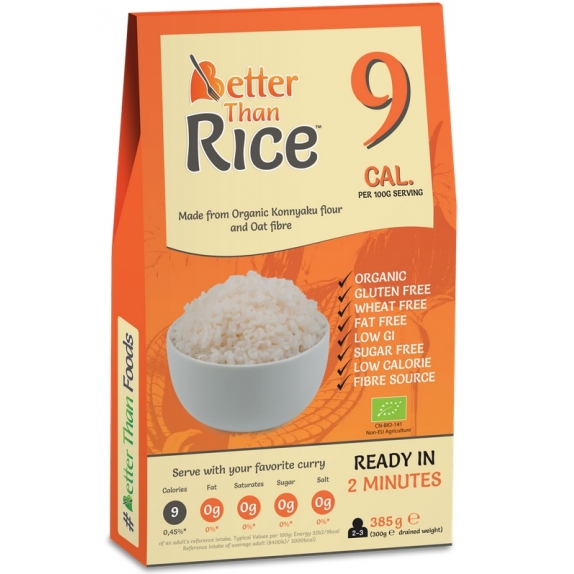 Makaron konjac w kształcie ryżu bezglutenowy 385 g BIO Better Than Foods cena 8,29zł