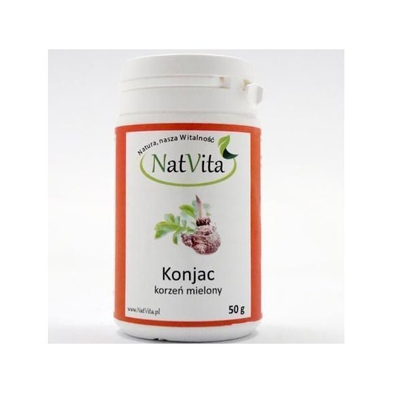 Konjac guma mielona 50 g Natvita cena 19,65zł