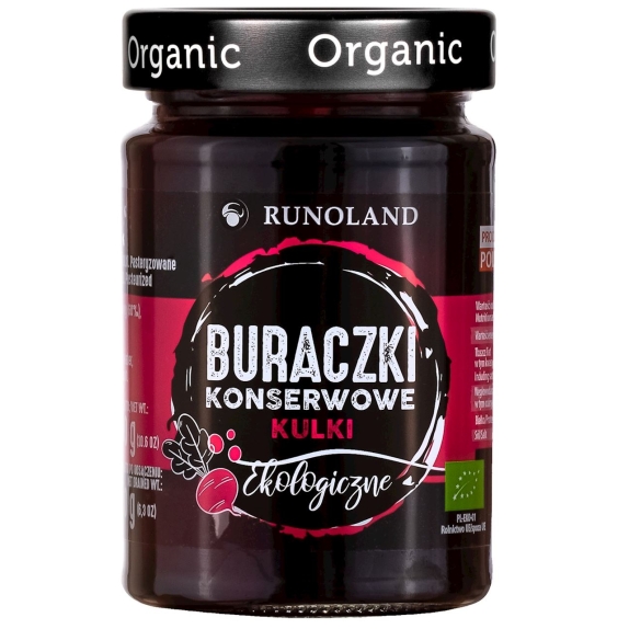 Buraczki konserwowe kulki 300 g BIO Runoland cena 7,99zł