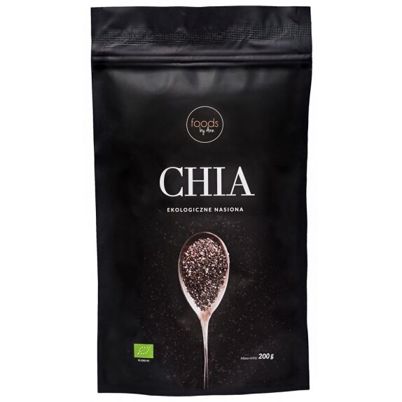 Chia nasiona szałwii hiszpańskiej Bio 200g Foods by Ann cena 12,50zł