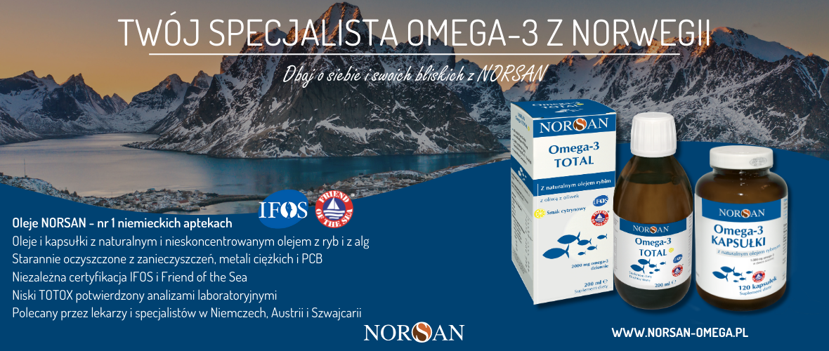 Norsan Omega oleje i kapsułki z naturalnym i nieskoncentrowanym olejek z ryb i alg